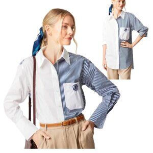 Katie Kime Classic Charlotte Button Down. Size M.